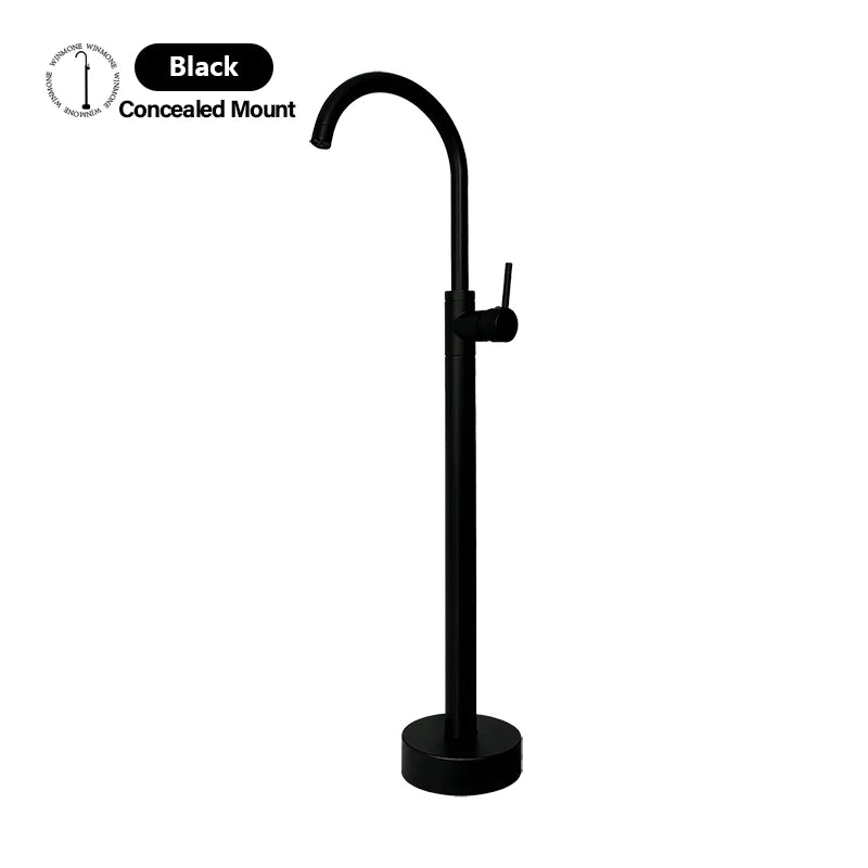 Robinet Baignoire Îlot sur Pied Monocommande, 109 cm, 5 Finitions