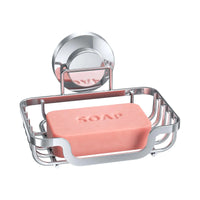 Porte-Savon Ventouse Drainant en Métal Sans Perçage, Blanc, Noir ou Chromé