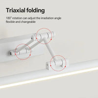 Applique Salle de Bain LED à Bras Articulé Noir ou Blanc 40 à 100 cm