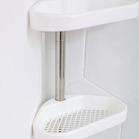 Serviteur de Douche Télescopique d'Angle 4 Plateaux, 75 à 260 cm