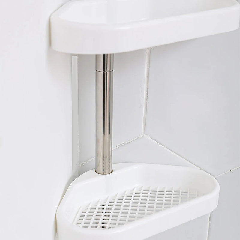 Serviteur de Douche Télescopique d'Angle 4 Plateaux, 75 à 260 cm