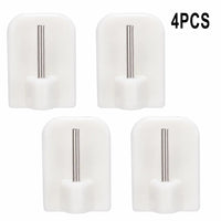 Crochets de Rideau Adhésifs Blancs Sans Perçage, Lot de 4 à 12