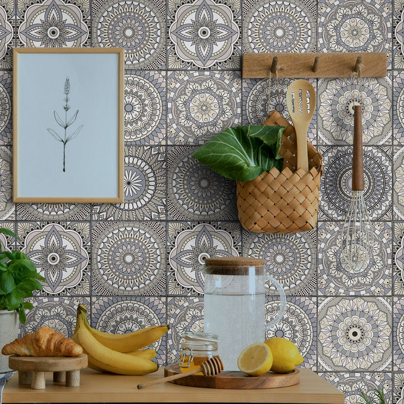 Carreaux Adhésifs Crédence 15 cm, 27 Motifs Colorés, 12 ou 24 Pièces