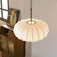 Suspension Cuisine Lanterne Soie Wabi-Sabi, Ø 30, 40 ou 50 cm