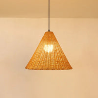 Suspension Cuisine Cône Tressé Beige ou Brun, Ø 40 à 80 cm