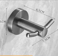 Patère Salle de Bain Murale Inox 304 Gris Anthracite, 9 Modèles