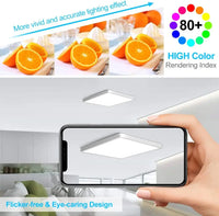 Plafonnier LED Cuisine Ultra-Fin 24W ou 36W 4 Finitions