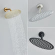 Douche Encastrable Effet Pluie Doré Brossé 20 cm