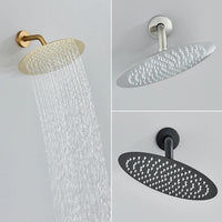 Douche Encastrable Effet Pluie Doré Brossé 20 cm