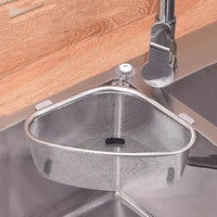 Panier Évier Cuisine Triangulaire en Inox, Passoire d'Angle 22 cm