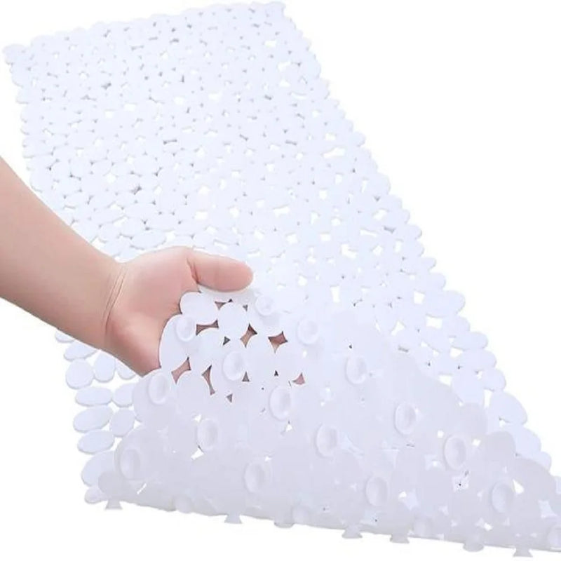 Tapis de Baignoire Galets Antidérapant à Ventouses 70 x 36 ou 88 x 40 cm