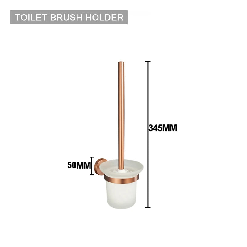 Accessoires Salle de Bain Or Rose Brossé, à la Pièce ou en Ensemble