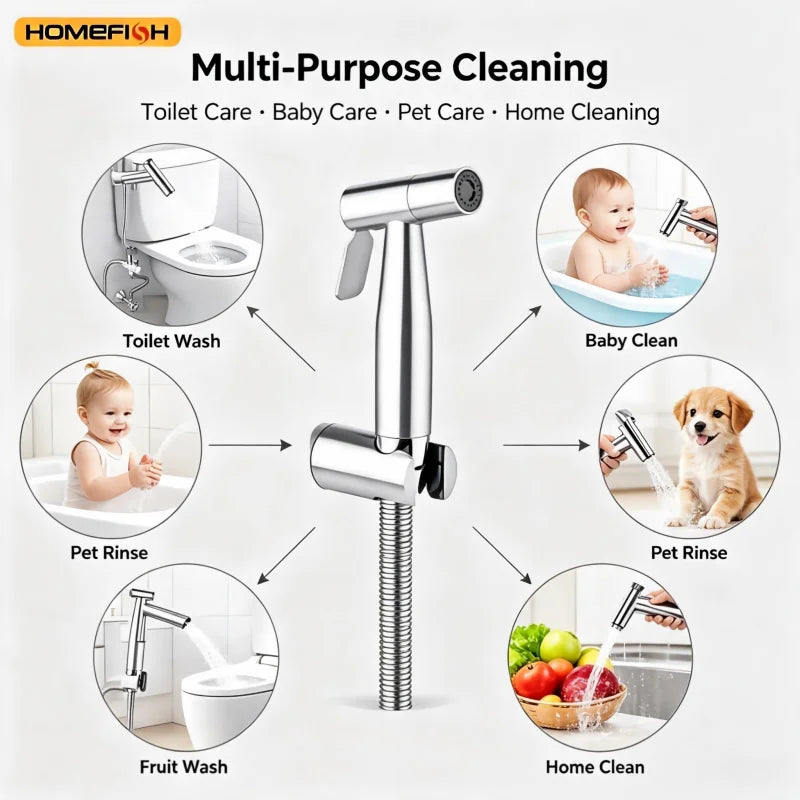 Douchette WC Inox Kit Complet Anti-Calcaire