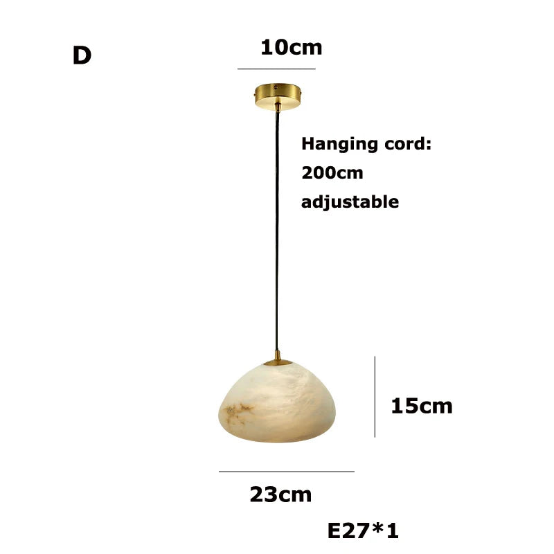 Suspension Cuisine Marbre Galet ou Œuf, 13 à 23 cm