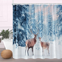Rideau de Douche en Tissu Polyester, 28 Motifs au Choix, 90 à 240 cm