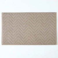Tapis de Bain Coton Absorbant 45 x 75 cm, Motif Chevrons ou Cadre
