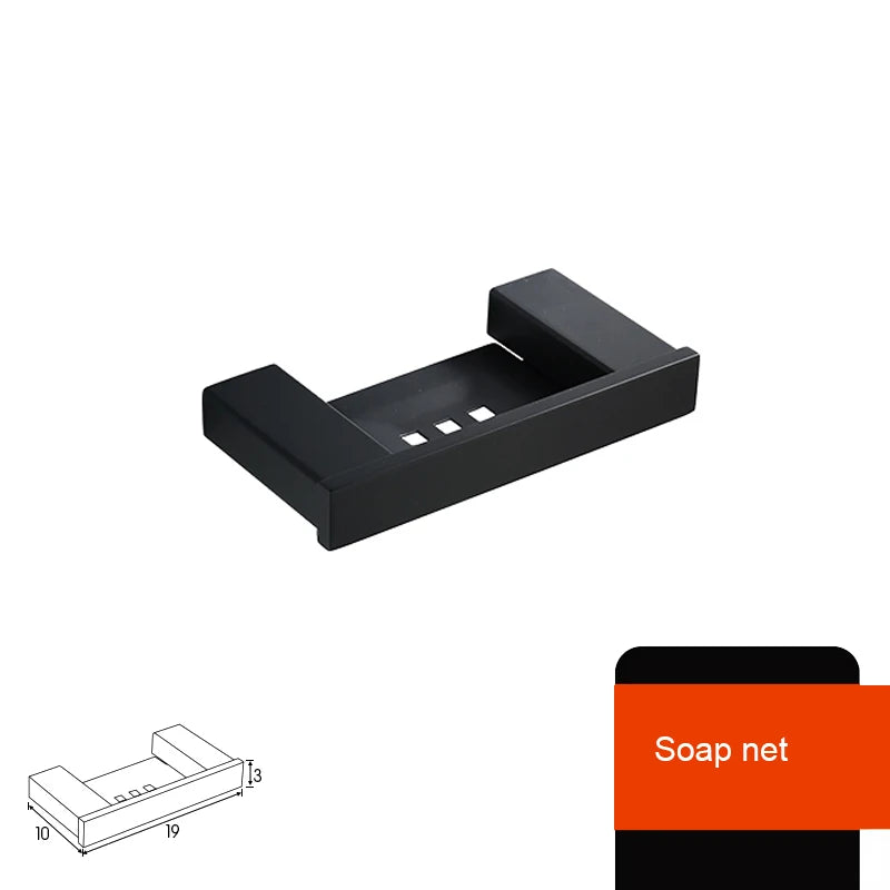 Accessoires Salle de Bain Noir Mat à la Pièce ou en Ensemble
