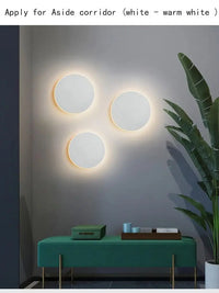 Applique Murale LED Ronde, Doré Brossé, Blanc ou Noir, 15 ou 20 cm