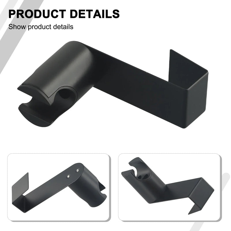 Support Douchette WC Noir Inox à Accrocher au Réservoir ou au Mur