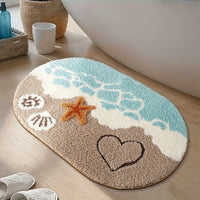 Tapis de Bain Antidérapant Motif Étoile de Mer