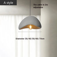 Suspension Cuisine Wabi-Sabi en Résine, Blanc ou Gris, 30 à 80 cm