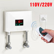 Chauffe-Eau Instantané Électrique Mural avec Télécommande, 3 000 ou 5 500 W