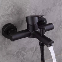 Robinet de Baignoire Mural Bain-Douche Inox 304 Noir ou Brossé