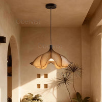 Suspension Cuisine Pétale Wabi-Sabi, Ø 45 cm, Blanc Chaud ou Froid