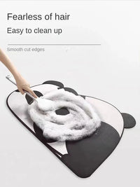 Tapis de Cuisine Diatomite Antidérapant Beige Bordure Noire, Largeur 45 cm