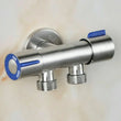 Déviateur Robinet d'Angle Inox 304 Brossé 1 Entrée 2 Sorties 11,8 cm