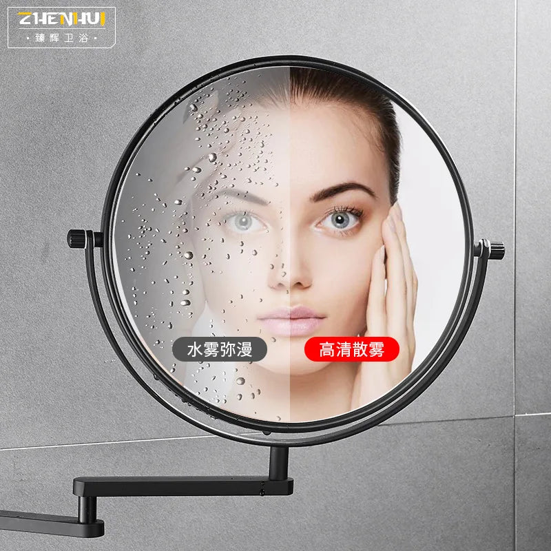 Miroir Grossissant Mural Double Face Sans Perçage 4 Finitions