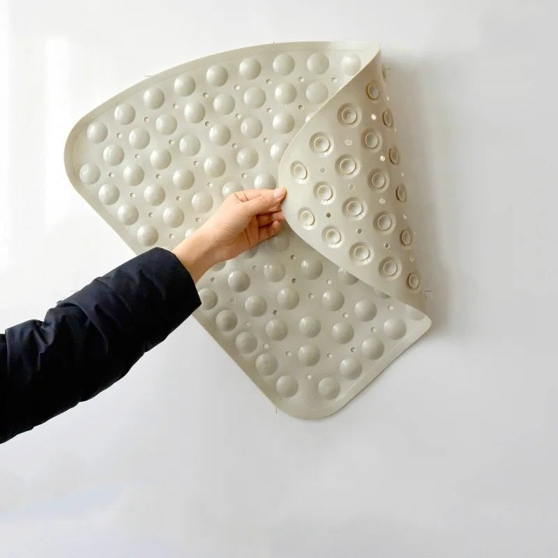 Tapis de Douche d'Angle Antidérapant Ventouses 53cm