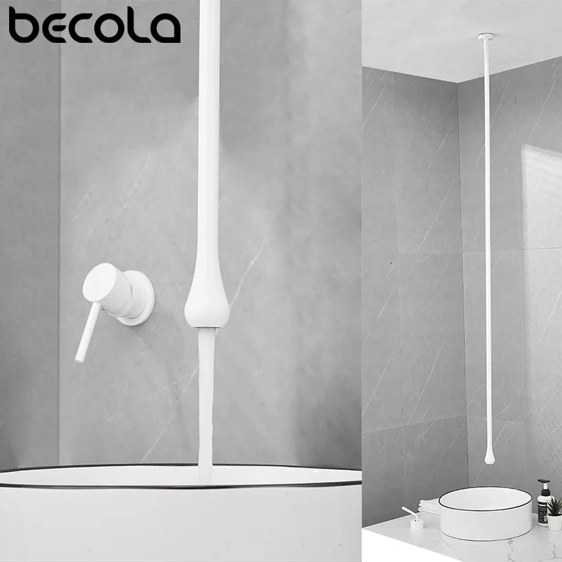 Mitigeur de Lavabo Design Plafond avec Bec Vertical