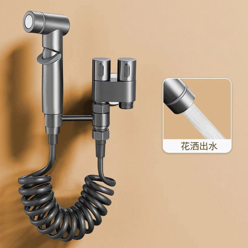 Douchette WC Ensemble Complet Double Commande Laiton