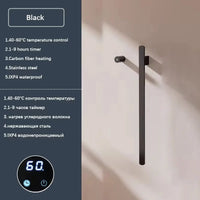 Sèche-Serviette Électrique Mural Vertical 1 à 3 Barres Plates Inox 84 cm