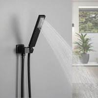 Pommeau de Douche Laiton Noir Mat, Douchettes et Supports à la Pièce