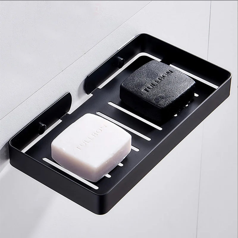 Porte-Savon Mural en Inox Grillagé avec Vidange