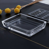Porte-Savon Verre et Inox Auto-Drainant Rectangulaire, Doré, Noir ou Argent