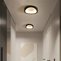 Plafonnier LED Cuisine Forme Organique Noir Blanc