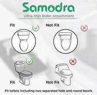 Bidet WC Non Électrique Ultra-Fin 5 mm Noir et Chromé Eau Froide