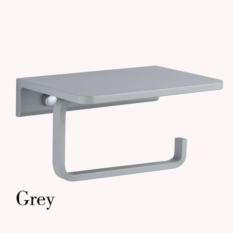 Accessoires Salle de Bain Aluminium Noir Mat à la Pièce, 19 Articles