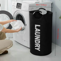 Grand Panier à Linge Pliable en Tissu Oxford 82 L, Poignées Rembourrées