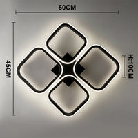 Plafonnier LED Carré Cuisine Moderne Motif en Grille ou en Croix