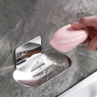 Porte-Savon Mural Inox Adhésif Sans Perçage, Poli ou Brossé