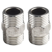 Raccord Flexible Douche Mâle Mâle 1/2 Pouce Inox, Lot de 2