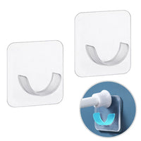 Supports Adhésifs Transparents pour Tringle de Douche, 7 x 7 cm