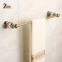 Accessoires Salle de Bain Dorés à Cristal en Laiton à la Pièce, 12 Articles