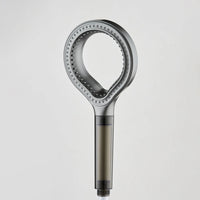 Pommeau de Douche Anneau Creux avec Filtre, Noir, Gris ou Argenté