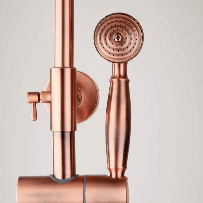 Colonne de Douche Murale Cuivre Antique 20 cm