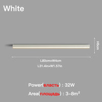 Plafonnier Cuisine LED Linéaire Noir ou Blanc, 60 à 200 cm